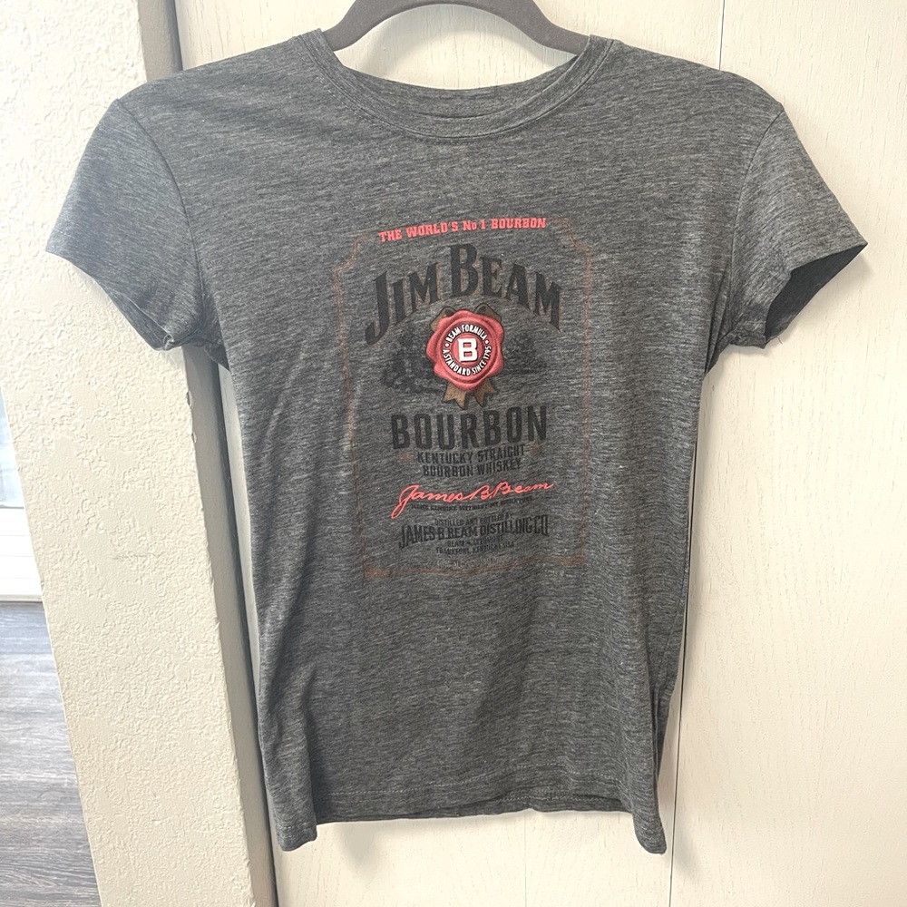 Tultex Jim Beam Cotton Blend Short Sleeve Gray S t-shirt